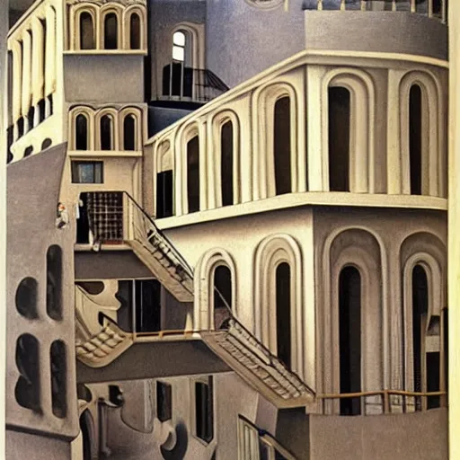 Prompt: painting by escher