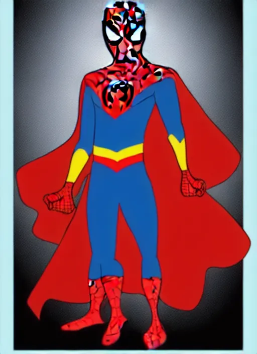 Image similar to superhero inspired by spiderman and doctor strange and darth vader