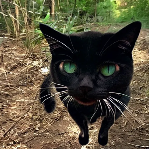 Image similar to evil cat trail cam