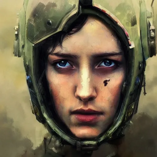 Image similar to peace on donbas, colourised, face portrait, epic, military art, fantasy, dieselpunk, hd shot, digital portrait, beautiful, artstation, comic style, by artgerm, guy denning, jakub rozalski, magali villeneuve and charlie bowater