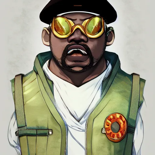 Image similar to portrait of big smoke, anime fantasy illustration by tomoyuki yamasaki, kyoto studio, madhouse, ufotable, trending on artstation