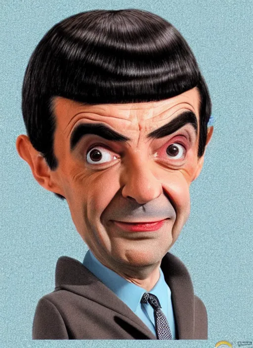 Mr bean as spock, detailed, realistic, in the style of | Stable ...