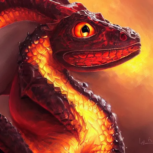 Prompt: highly realistic charmeleon, oil on canvas, intricate, portrait, 8 k highly professionally detailed, hdr, cgsociety