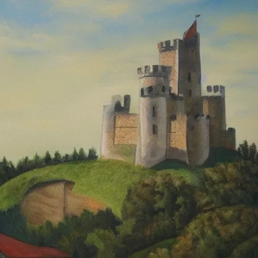 Prompt: painting of castle