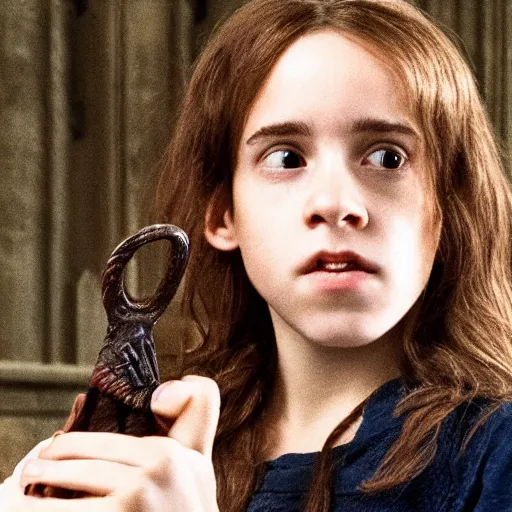 Image similar to hermione granger holding scabbers