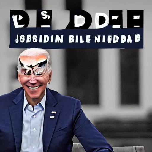 Prompt: joe biden's mixtape cover art