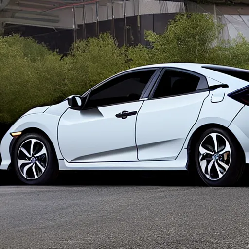 Image similar to a honda civic with wing doors