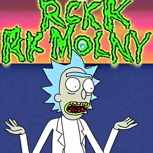 Prompt: rick and morty mixed into one person