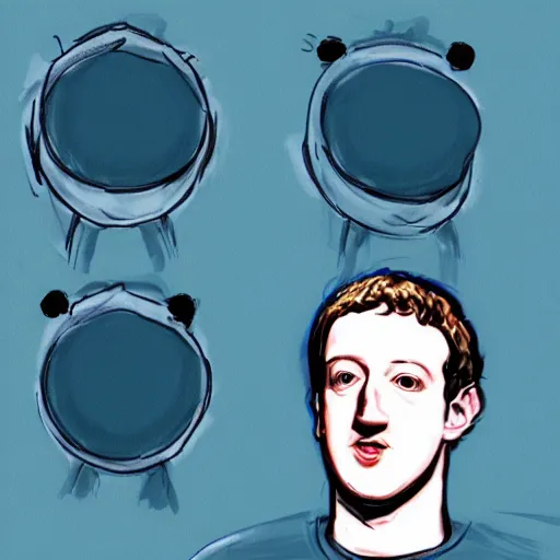 Image similar to mark zuckerberg early concept art sketches