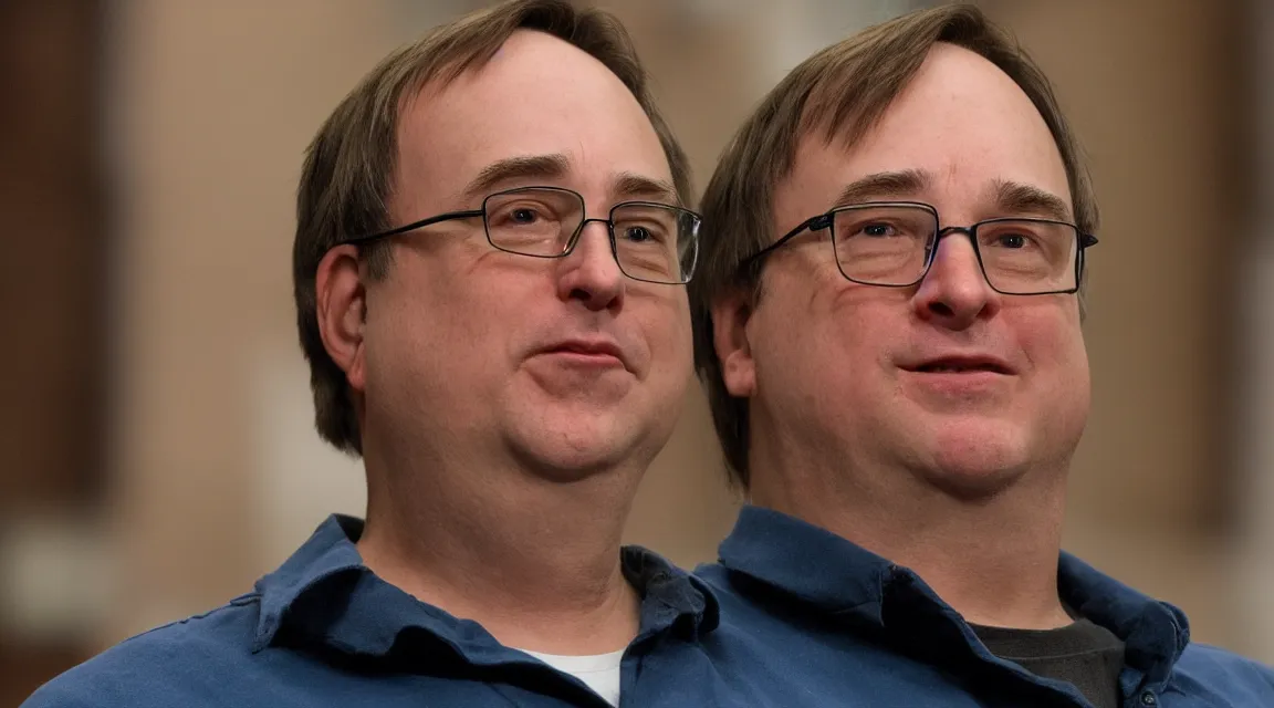 Image similar to vinil figure of Linus Torvalds, product photo