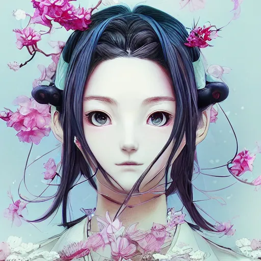 Prompt: the portrait of a blueberry that resembles an absurdly beautiful, graceful, elegant, sophisticated anime japanese girl, an ultrafine hyperdetailed illustration by kim jung gi, irakli nadar, intricate linework, bright colors, octopath traveler, final fantasy, unreal engine 5 highly rendered, global illumination, radiant light, detailed and intricate environment