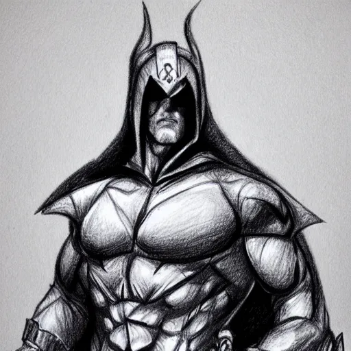 Image similar to a highly detailed drawing of a man wearing a epic shadow hero costume