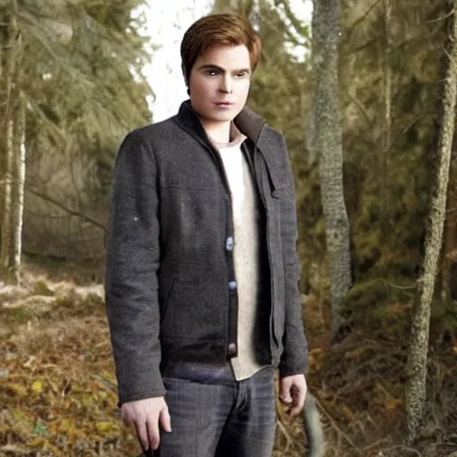 Image similar to A still of Seth MacFarlane as Carlisle Cullen in Twilight (2008), golden eyes