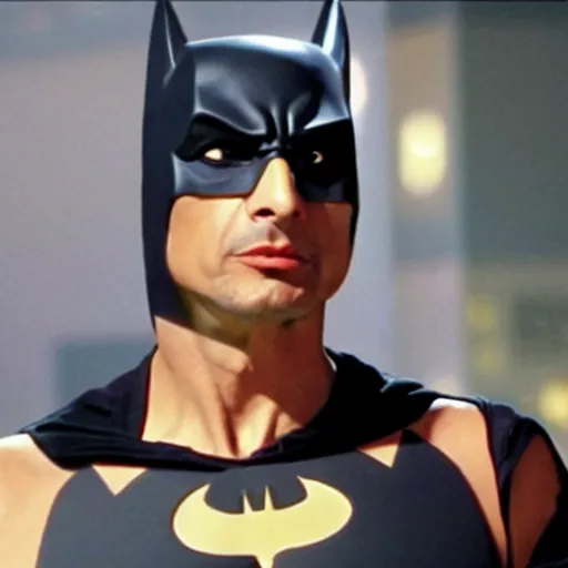 Image similar to jeff goldblum wearing batman underoos