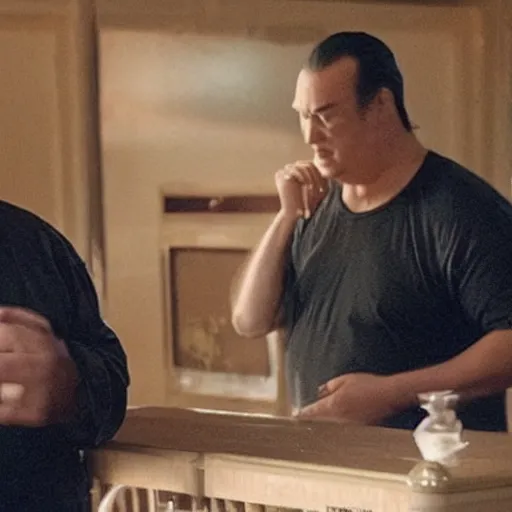 Prompt: a still of steven seagal with down syndrome in the movie thirteen