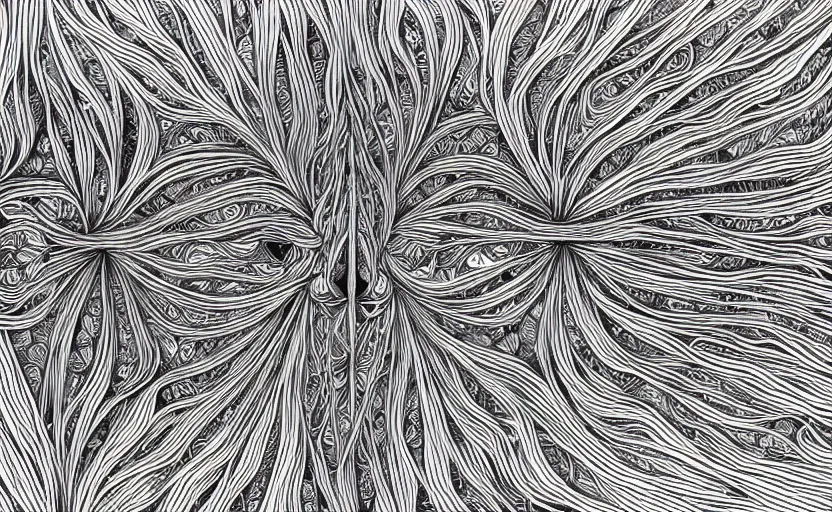 Prompt: symmetry! portrait of face to face humans scientific intelligence meet, mooc, organic and intricate, elegant, highly detailed, concept art, smooth lines, sharp focus, lineart, illustration, shadows, penned with thin rotring pen on white, 8 k