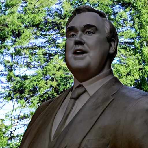 Prompt: a statue of john candy made out of butter, 8 k photo