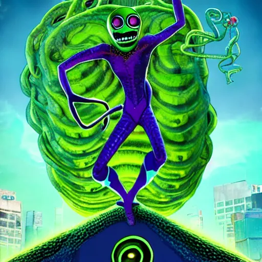 Image similar to Shuma gorath in the spiderverse film