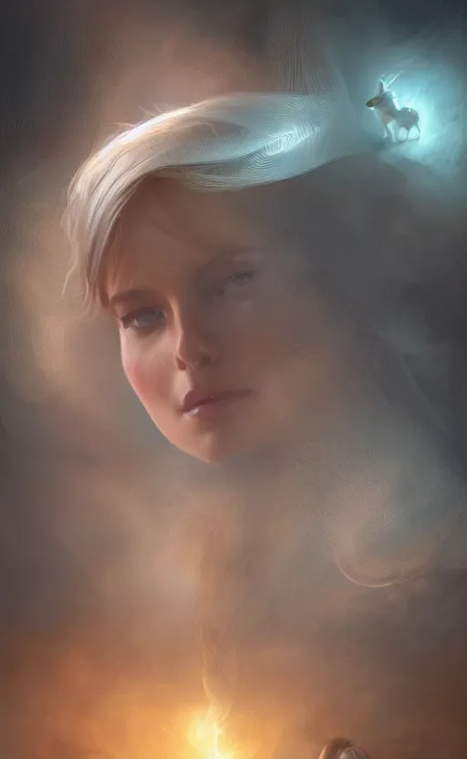 Image similar to the birth of life, sharp focus, intricate, elegant, digital painting, artstation, matte, highly detailed, concept art, illustration, volumetric lighting, bokeh light, art by greg olsen and liz lemon swindle