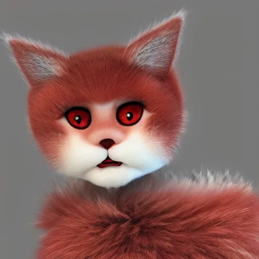 Prompt: vampire red cat realistic, fluffy fur