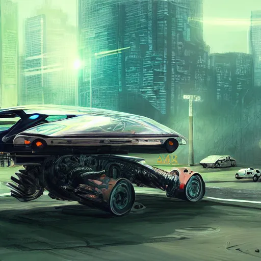 Image similar to solarpunk hovercar, clean energy, green technology, highway, sunny day, futurism, intricate, engines, glow, highly detailed, drone wings, peaceful, utopia, bright, digital painting, artstation, concept art, smooth, sharp focus, epic landscape, art by akihiko yoshida and tim mcburnie and anato finnstark