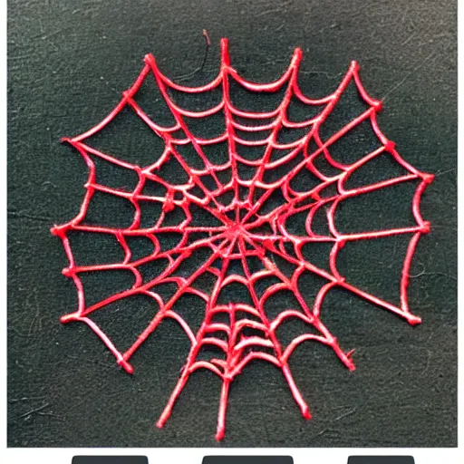 Image similar to spider web sheep-shape