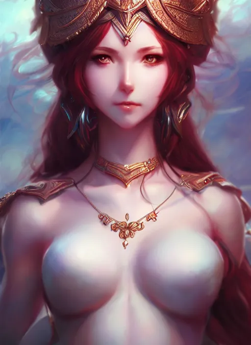 Prompt: goddess of love, highly detailed, artgerm, cushart krenz, zeronis, trending on artstation, soft light, sharp edges, illustration, character design, concept art