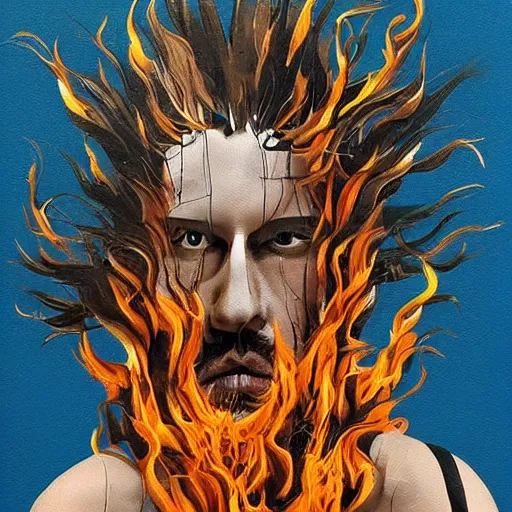 Image similar to you can count on me when it's down to the wire, i'm the sound of sirens to your house on fire, art by danny mcbride. i'll provide the courage that you require, to take that leap of faith