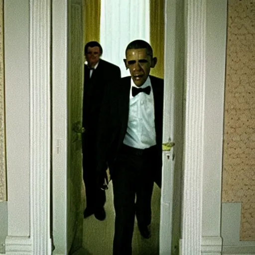 Image similar to A still of Obama in The Shining