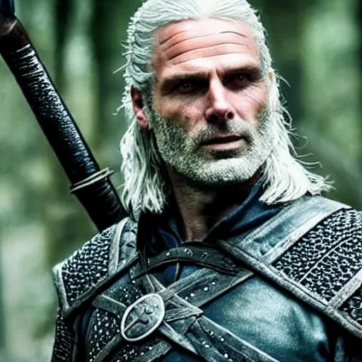 Image similar to andrew lincoln as geralt