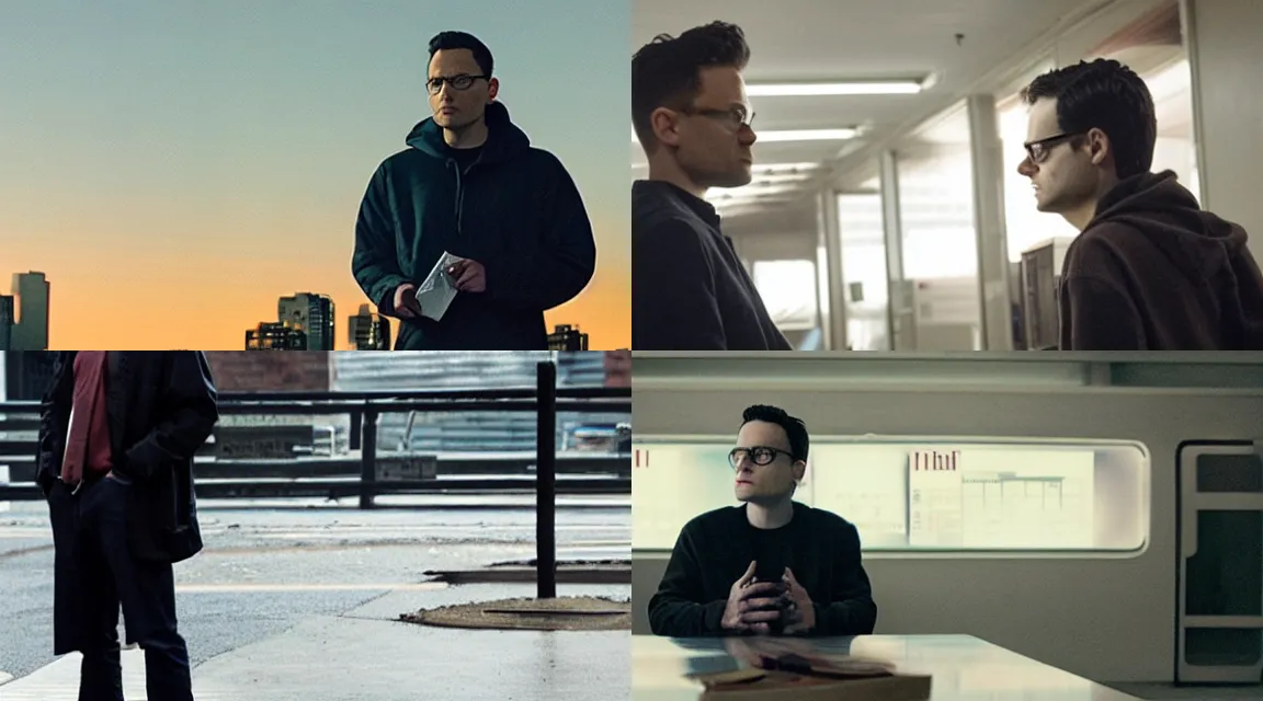 Prompt: a scene from mr. robot