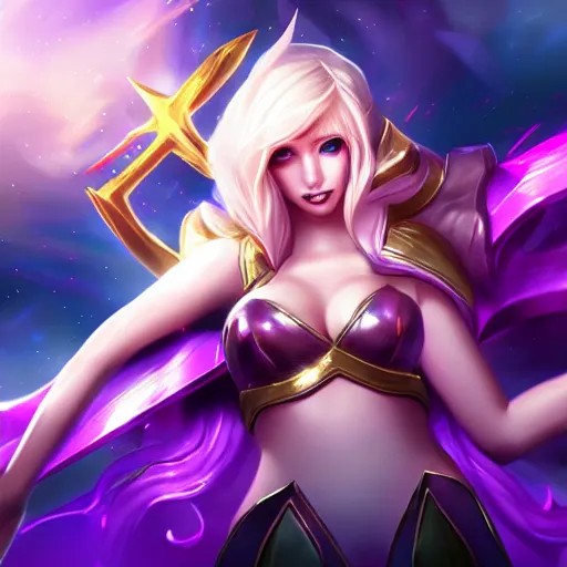 Image similar to Splash art of Lux from League of Legends, League of Legends champion splashart, Riot Games, digital art