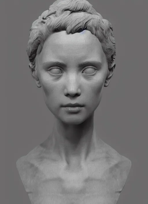 Prompt: 3D resin miniature sculpture by Jean-Baptiste Carpeaux and Luo Li Rong, woman, prefect symmetrical face, academic art, standing, full body, realistic, 8K, Introduction factory photo, Product Introduction Photo, Hyperrealism. Subsurface scattering, raytracing, Octane Render, Zbrush, simple background