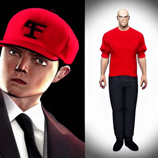 Prompt: agent 4 7 wearing a red baseball cap