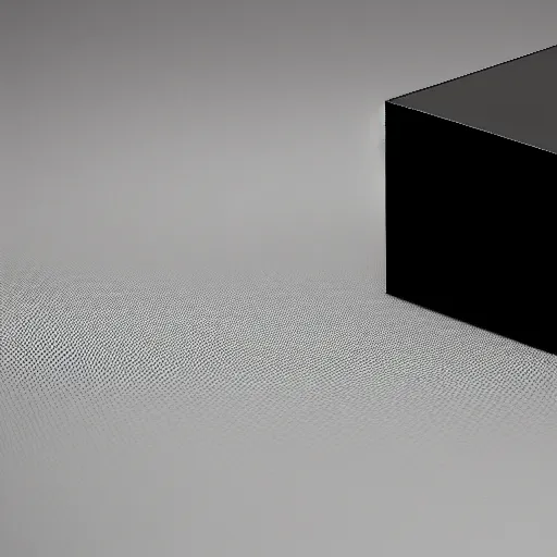 Prompt: a black box on a black background