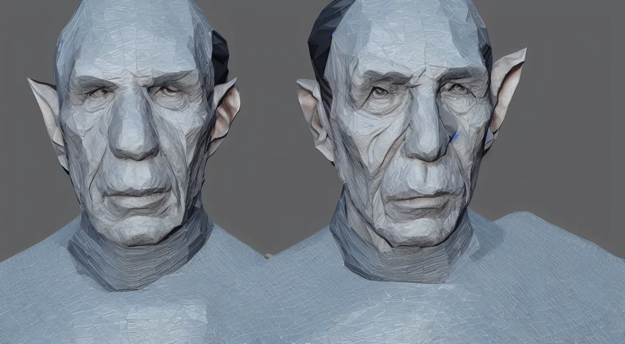 Prompt: a low poly render of Spock for sale on Facebook Marketplace and CryEngine