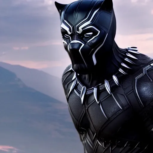 Prompt: a still of Ryan Gosling as Black Panther in Avengers: Endgame (2019)