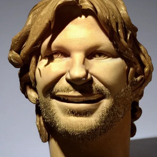 Prompt: sculpture of the face of aphex twin by michelangelo