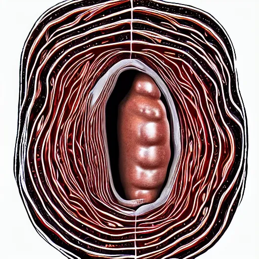 Prompt: the inside of a mitochondria, hyperrealistic,