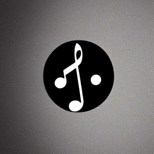 Prompt: black screen with a tiny musical note in the center, simple digital art, AMOLED