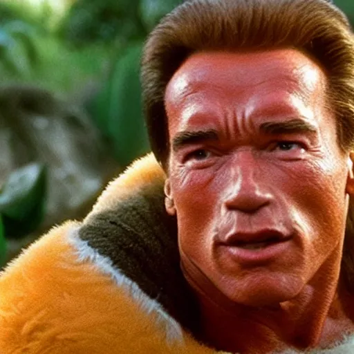 Image similar to Arnold Schwarzenegger in Winnie the Pooh