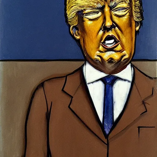 Image similar to trump by giacometti