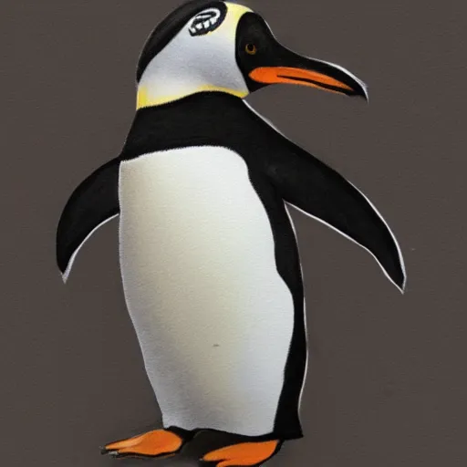 Prompt: photorealistic drawing of a penguin wearing a medieval armor, high quality, 8 k quality