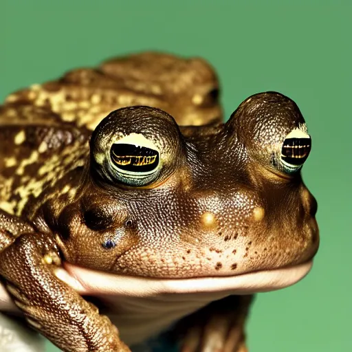 Image similar to macro hyper-realistic hypnotoad Futurama