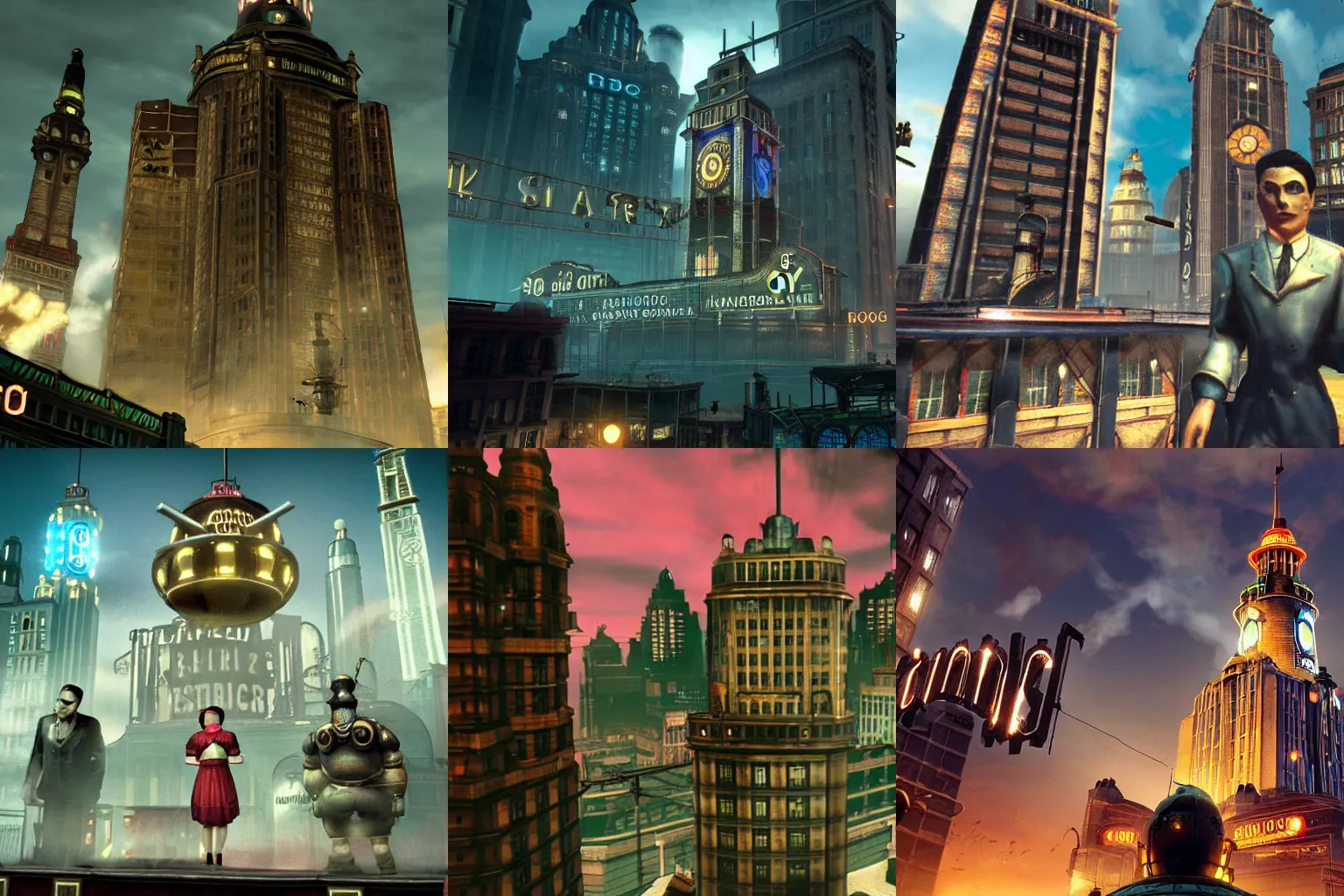 Prompt: bioshock city of columbia