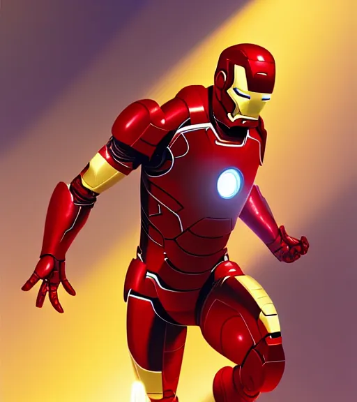 Image similar to icon stylized minimalist adam scott as iron man, loftis, cory behance hd by jesper ejsing, by rhads, makoto shinkai and lois van baarle, ilya kuvshinov, rossdraws global illumination