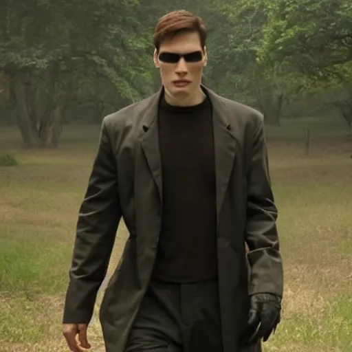 Image similar to Live Action Still of Jerma in The Matrix, real life, hyperrealistic, ultra realistic, realistic, highly detailed, epic, HD quality, 8k resolution, body and headshot, film still