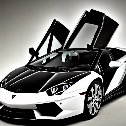 Image similar to x-ray photo of lamborghini car,