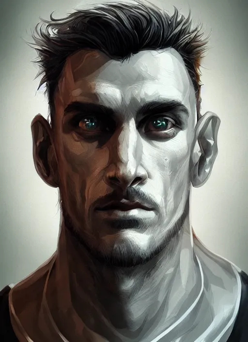 Prompt: Portrait of the most handsome maniac man, intricate, elegant, highly detailed, artstation, concept art, smooth, sharp focus, illustration, cool man, pretty man