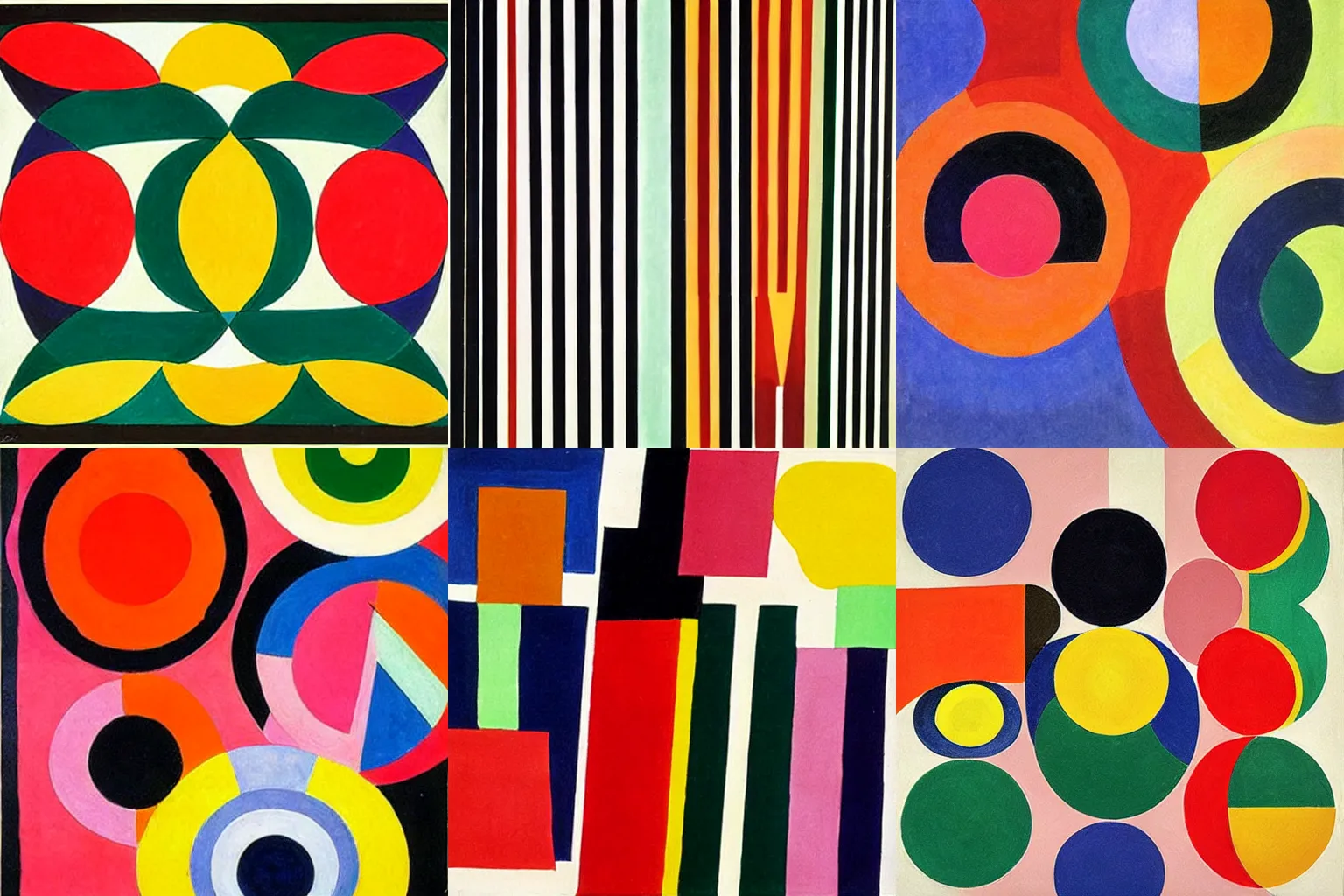 Prompt: artwork by Sonia Delaunay,